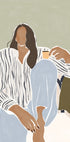 Woman Enjoying a Cup of Espresso Plakat - Posterbox