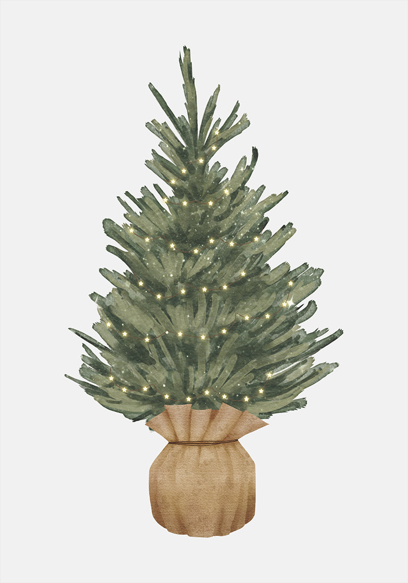 Christmas Tree Wrapped Plakat - Posterbox