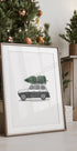 Poster 60x90 Juniqe  0002 Weihnachtsauto Schwarz Plakat - Posterbox