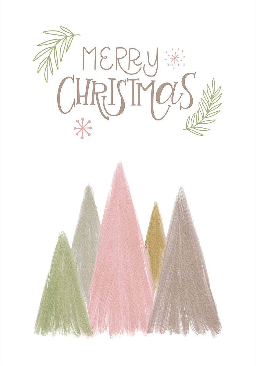 Merry Christmas Trees 1 Plakat - Posterbox
