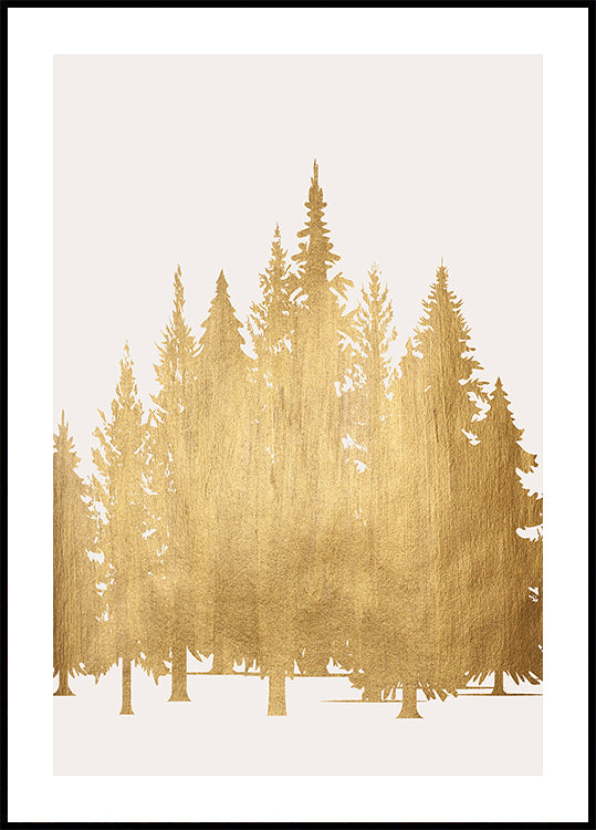 Tannenwald (gold) Plakat - Posterbox
