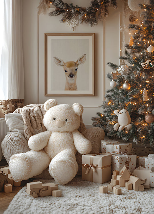 Peekaboo Baby Deer Plakat - Posterbox