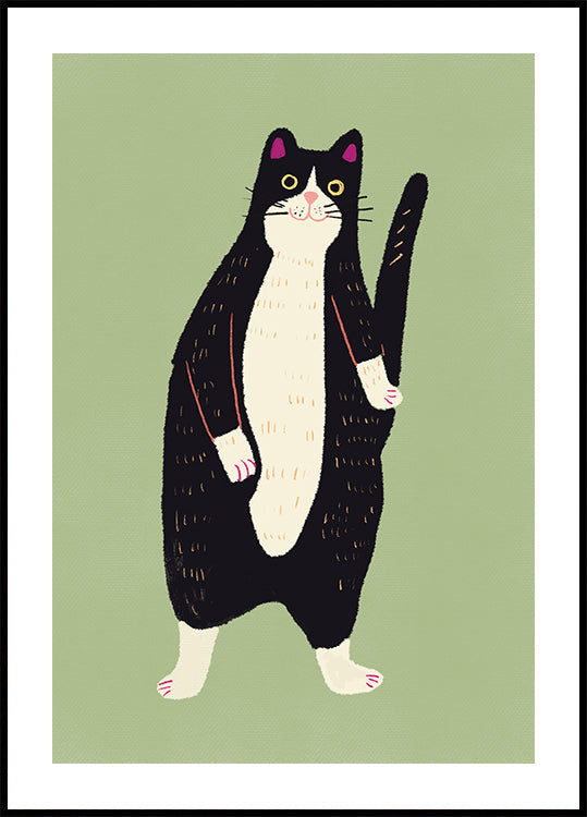 Black and white cat 02 Plakat - Posterbox