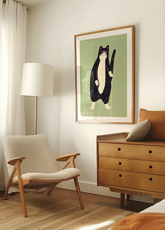 Black and white cat 02 Plakat - Posterbox