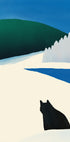 Black Cat Wandering Plakat - Posterbox