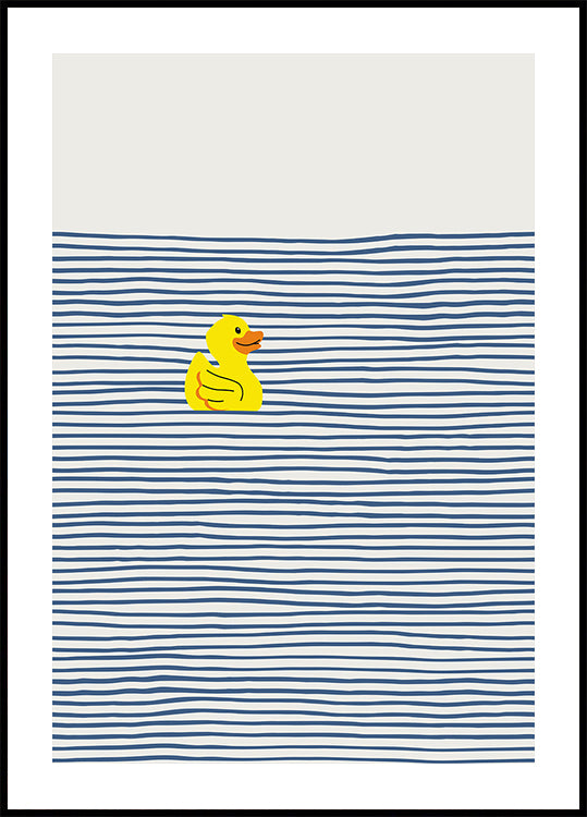 Yellow Duck Afloat  Plakat - Posterbox