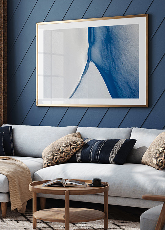White and Blue Plakat - Posterbox