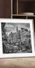 AMSTERDAM Flower Canal black & white Poster - Posterbox