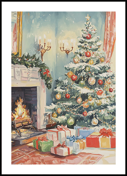 Christmas Living Room Plakat - Posterbox