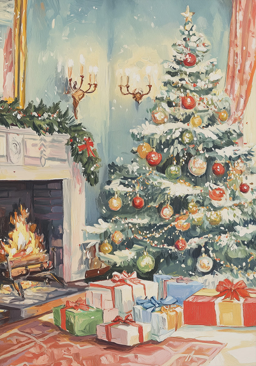 Christmas Living Room Plakat - Posterbox