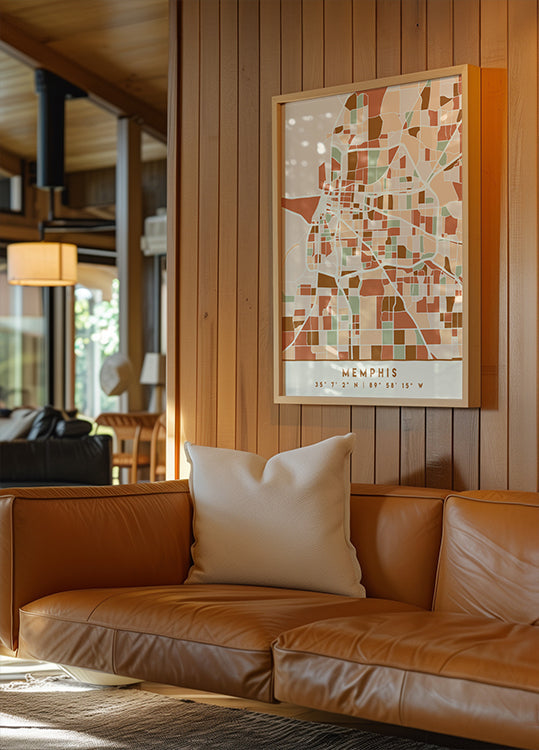 Black Maps Earth Tones 51 Plakat - Posterbox