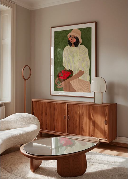 Frau mit Erdbeeren (NEU)