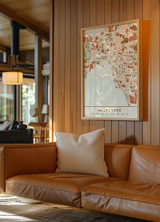 Black Maps Earth Tones 50 Plakat - Posterbox