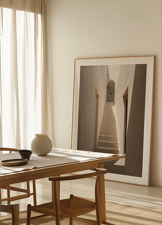 Poster „Treppe zum Licht“.