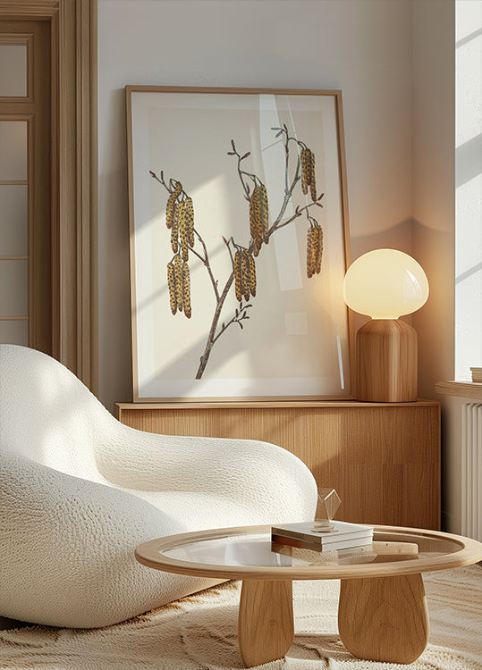 Hasel-Erle (alnus Regosa) aus nordamerikanischen Wildblumen (1925) von Mary Vaux Walcott. Plakat