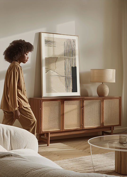 Abstraktes Poster aus Papier