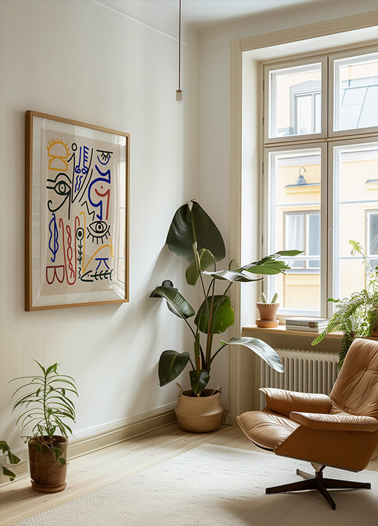 Poster mit mystischen Symbolen