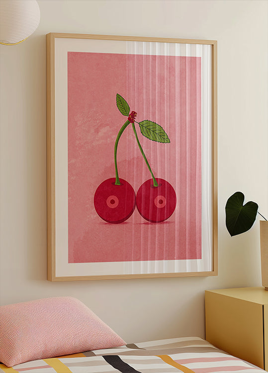Poster mit Kirschbrüsten