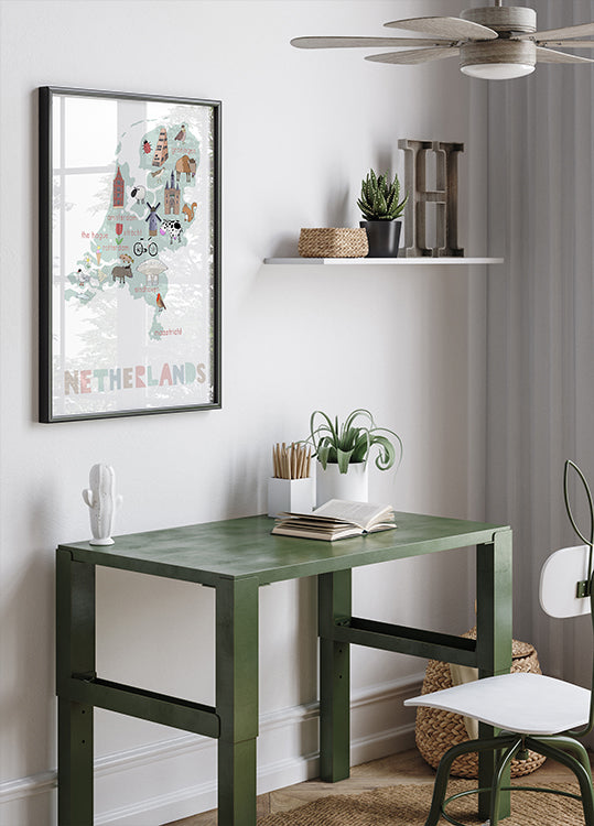 The Netherlands Illustration by Artist Carla Daly Plakat - Posterbox