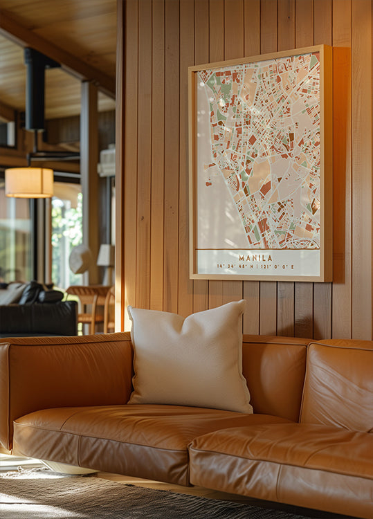 Black Maps Earth Tones 46 Plakat - Posterbox