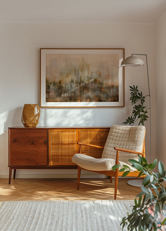 Abendliches Stadtplakat