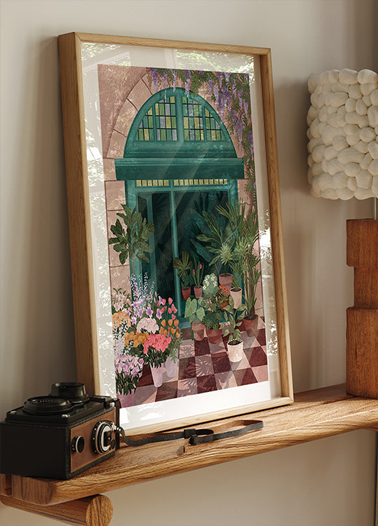 Französisches Blumenladen-Poster