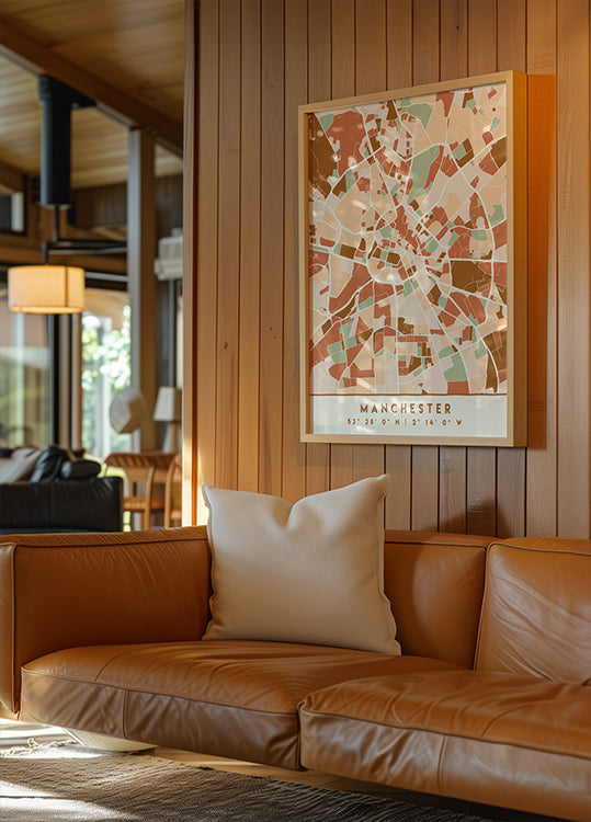 Black Maps Earth Tones 45 Plakat - Posterbox