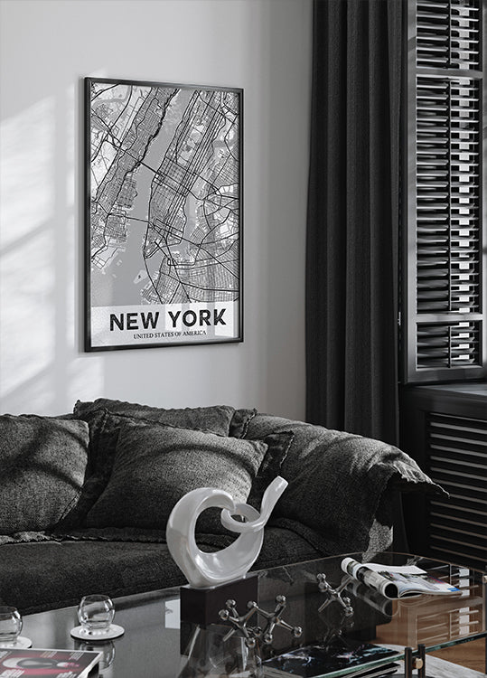 Weißes New Yorker Poster