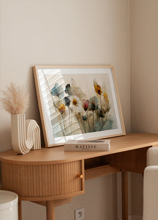 Flüsterndes Blütenplakat