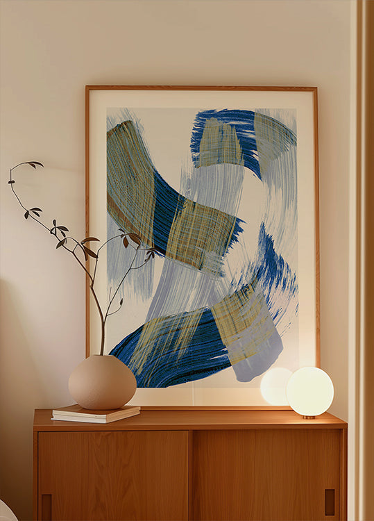 Abstrakte Pinselstriche 13 Poster