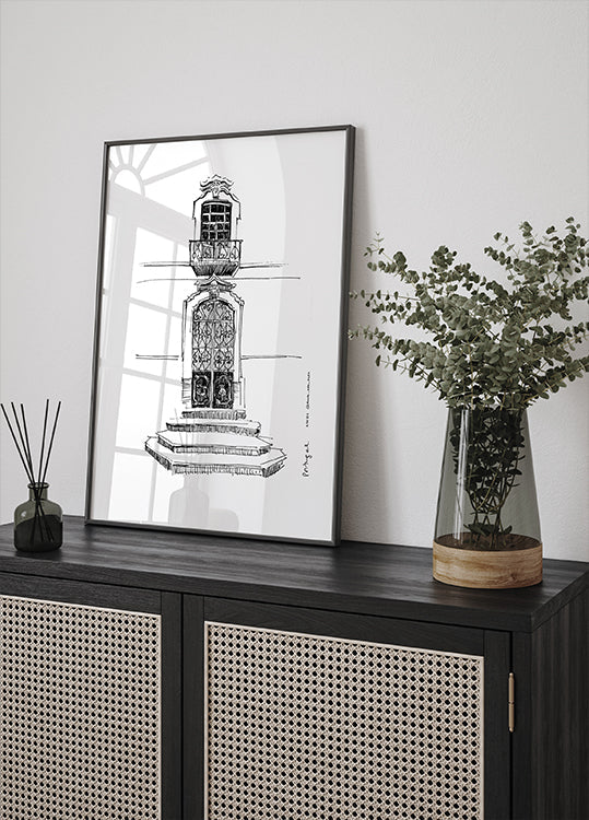 Portugal Portals Stadtzeichnungsposter