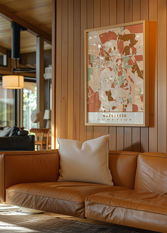 Black Maps Earth Tones 47 Plakat - Posterbox