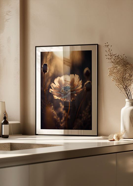 Sonnenbeschienenes Blütenplakat