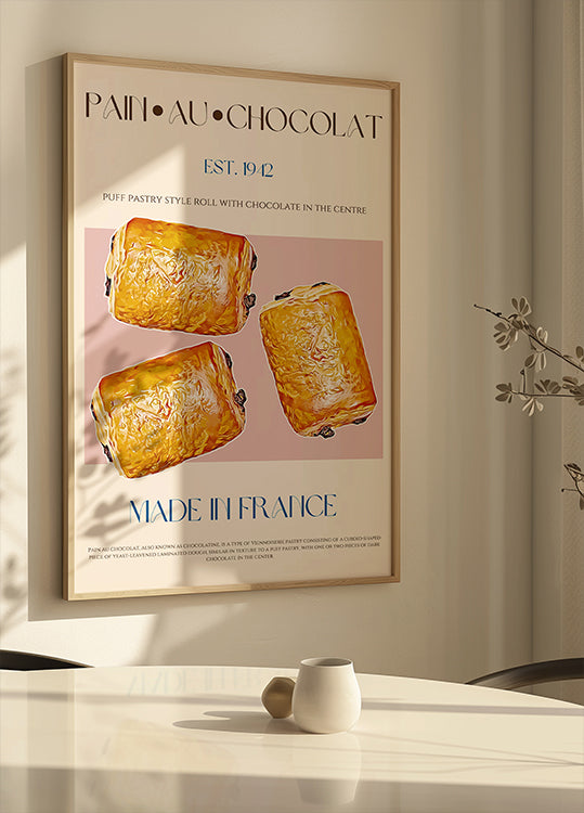 Pain Au Chocolat Delight Poster