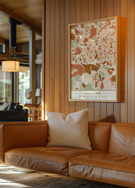 Black Maps Earth Tones 31 Plakat - Posterbox