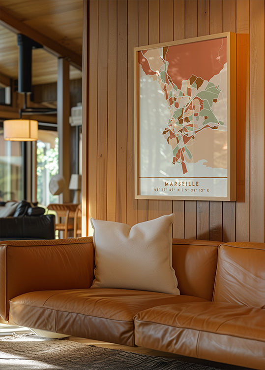 Black Maps Earth Tones 48 Plakat - Posterbox