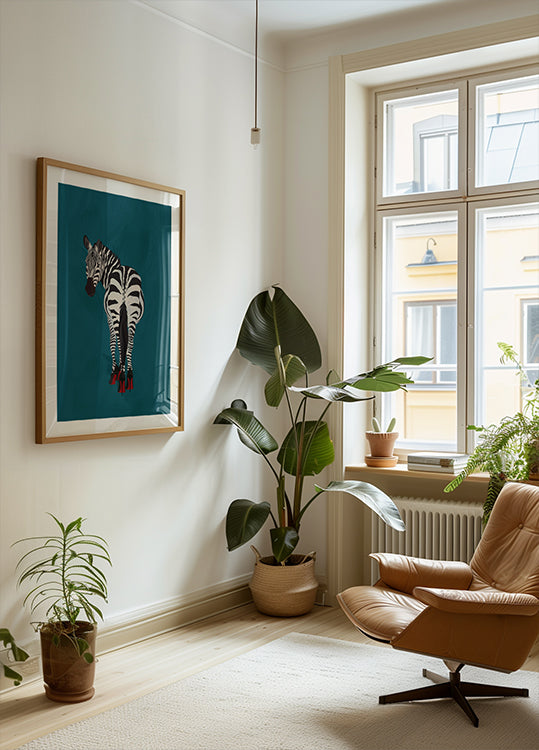 Poster mit Zebra-Absätzen