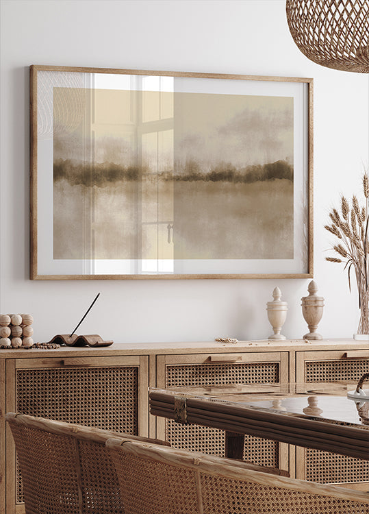 Abstract Landscape in neutral browns Plakat - Posterbox