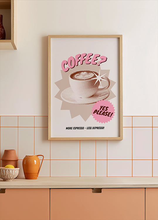 Poster „Tasse der Freude“.