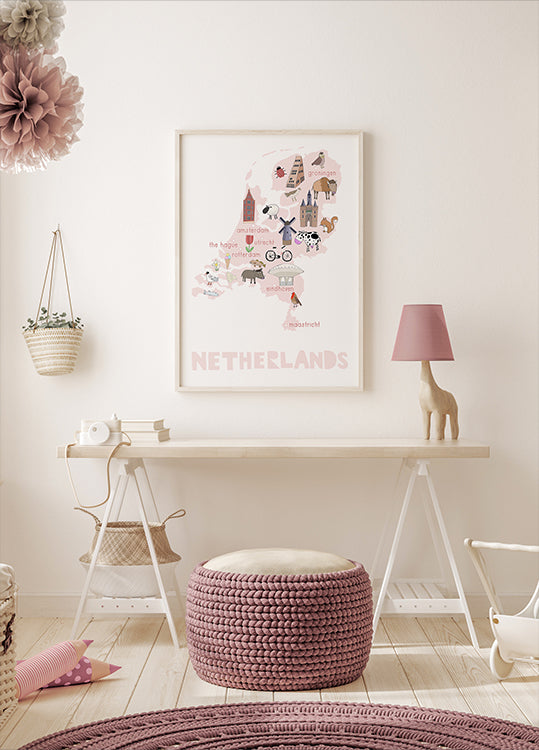 The Netherlands Illustration by Artist Carla Daly Plakat - Posterbox