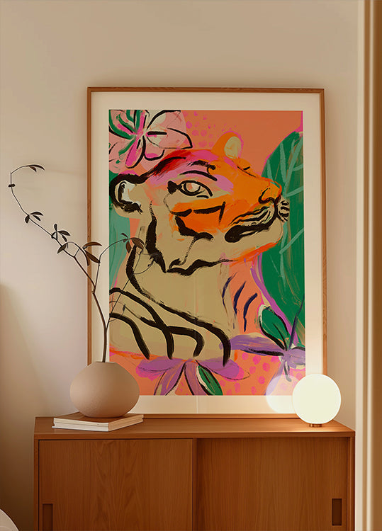 Lebendiges Tigerblüten-Poster