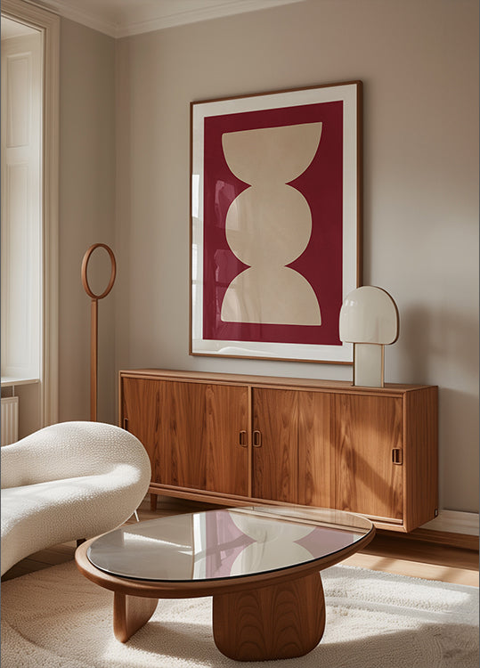 Gebogenes Symmetrie-Poster