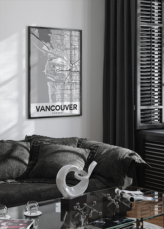 Weißes Vancouver-Poster