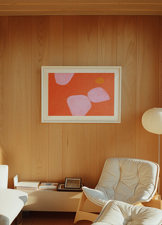 Poster mit pastellfarbenen Kieselsteinen