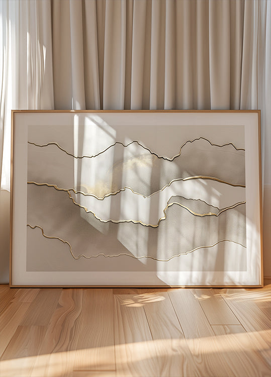 Poster „Metallische Landschaft Nr. 3“.