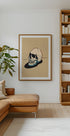 Skull Illustration On A Beige Background Plakat - Posterbox