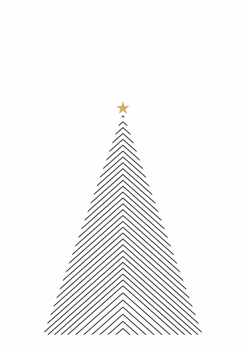 Minimal Christmas Tree Plakat - Posterbox