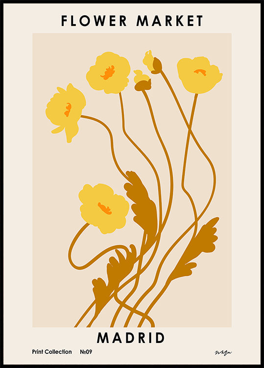 Flower Market. Madrid Plakat - Posterbox