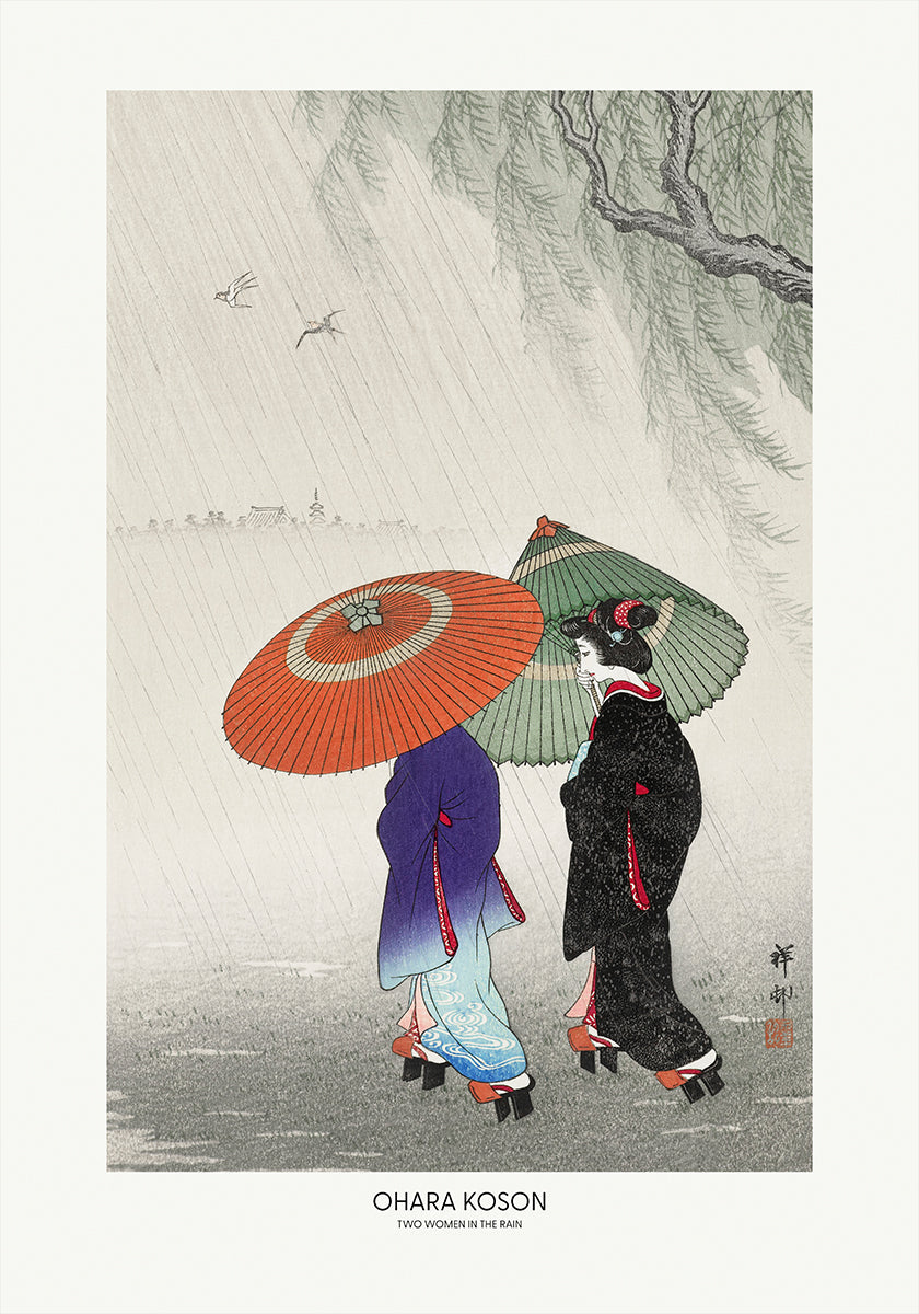 Two Women In The Rain Plakat - Posterbox