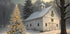 Christmas Barn Plakat - Posterbox